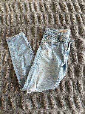 AG Adriano Goldschmied Light Blue High-Rise Skinny Jeans